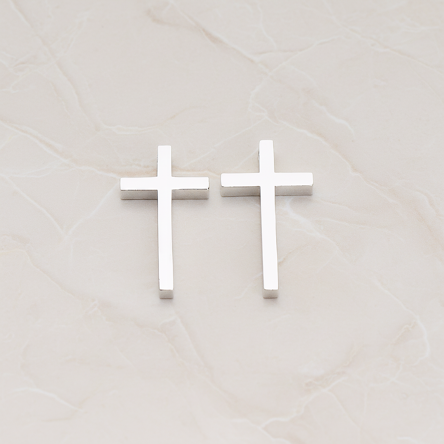 Cross Pendant, 2 Pc on warm marble background (PD.921)
