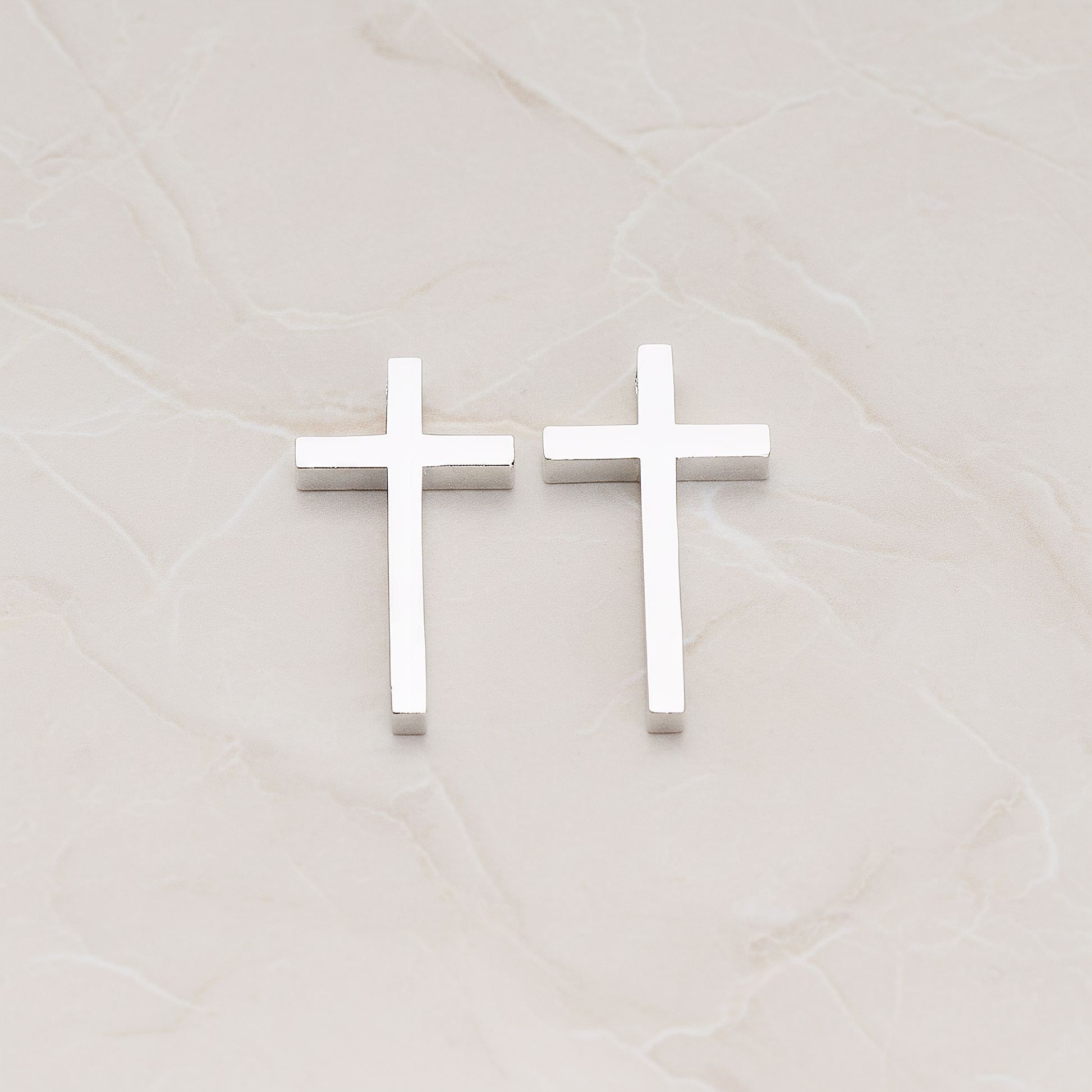 Cross Pendant, 2 Pc on warm marble background (PD.921)