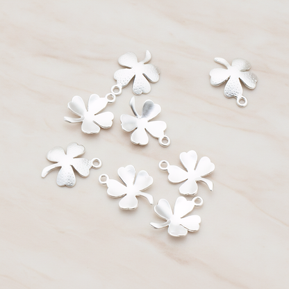 Four Leaf Clover Pendant, 2 Pc on warm marble background (PD.923)