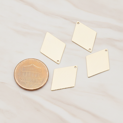 Small Diamond Shaped Pendant, 2 Pc on warm marble background (PD.924-01)