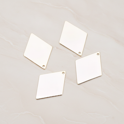 Small Diamond Shaped Pendant, 2 Pc on warm marble background (PD.924-01)