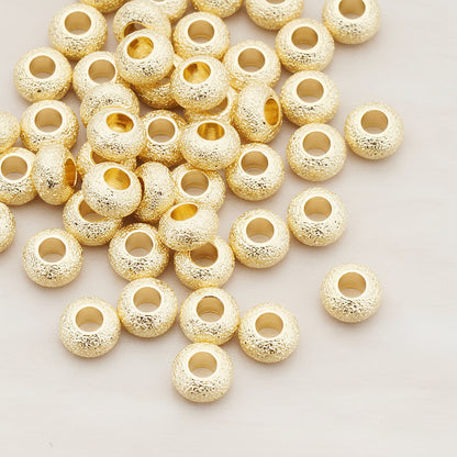 Texture Sanded Round Metal Bead, 8 Pc (BD.002)