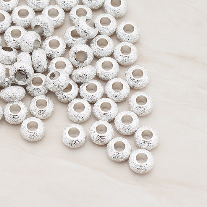 Texture Sanded Round Metal Bead, 8 Pc (BD.002)