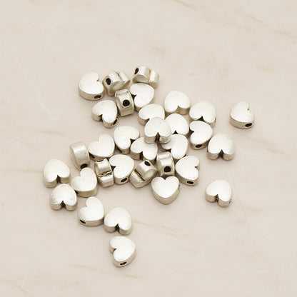 Rounded Heart Metal Bead, 4Pc (BD.005)