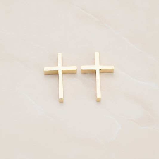 Cross Metal Bead Pendant, 2 Pc (BD.016-02)