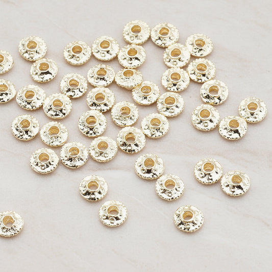 Round Textured Spacer, 6 Pc (BD.020)