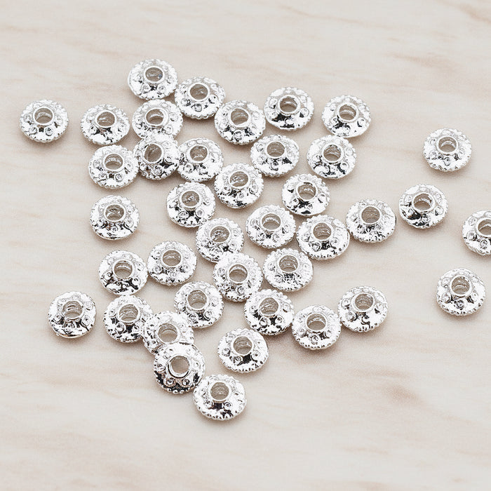 Round Textured Spacer, 6 Pc (BD.020)