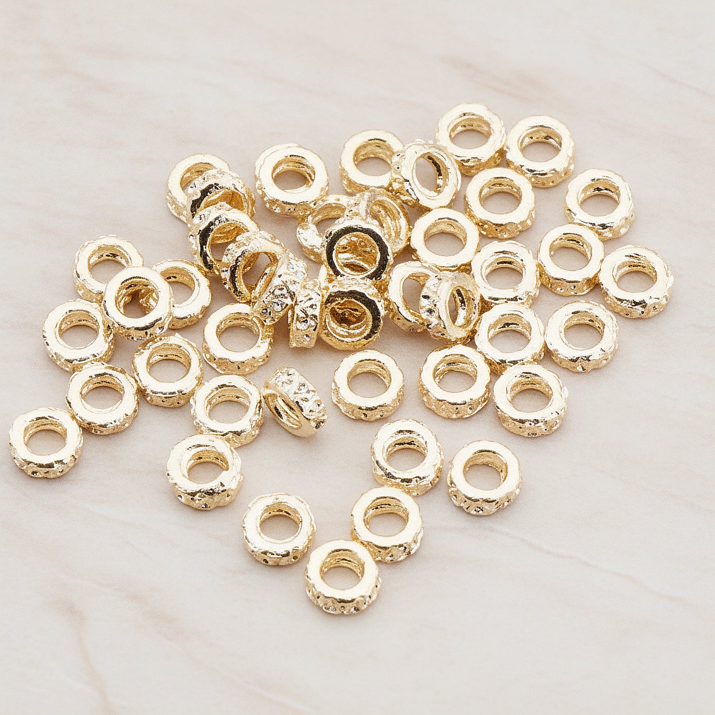Round Textured Ring Spacer, 8 Pc (BD.021)