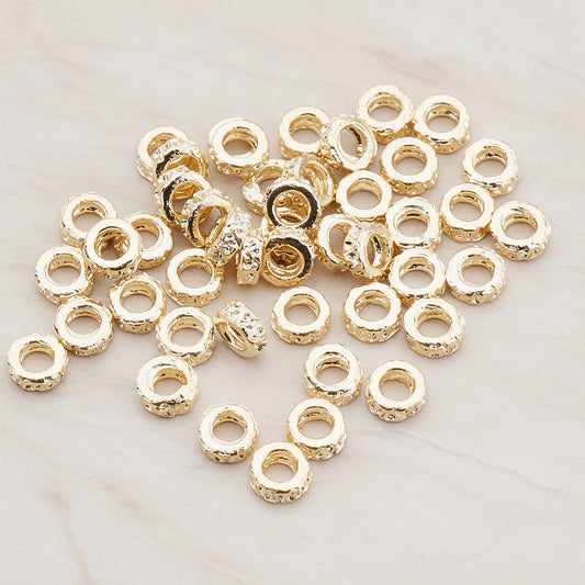 Round Textured Ring Spacer, 8 Pc (BD.021)