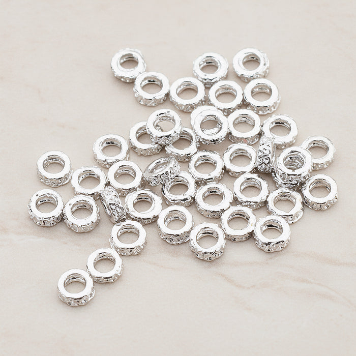 Round Textured Ring Spacer, 8 Pc (BD.021)