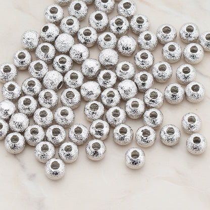 Sanding Finished Mini Ball Metal Bead, 10 Pc (BD.914)