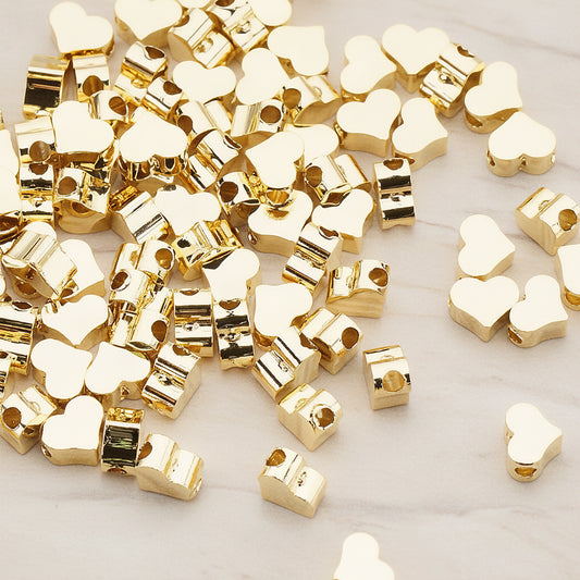 Cute Heart Metal Bead, 6 Pc (BD.919-01)