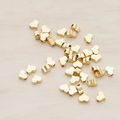 Cute Heart Metal Bead, 6 Pc (BD.919-01)