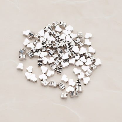 Cute Heart Metal Bead, 6 Pc (BD.919-01)