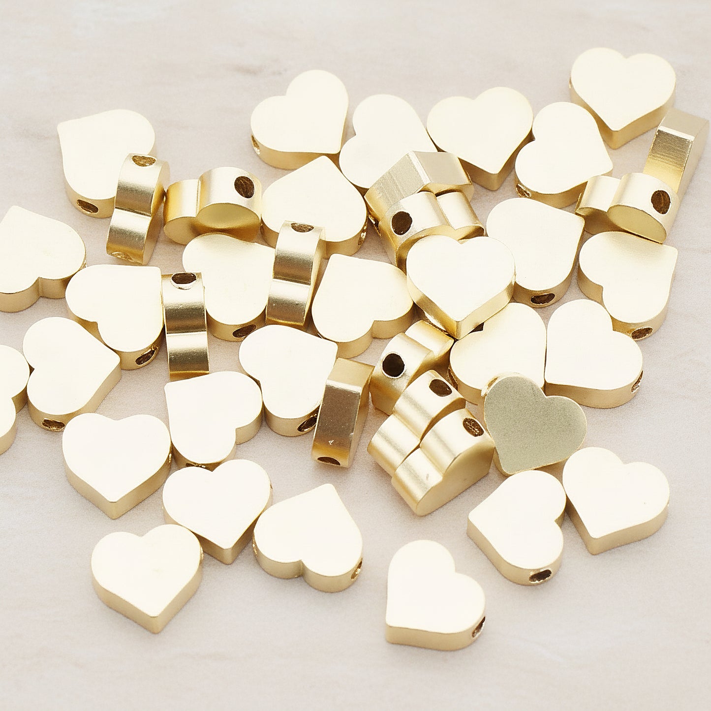Sharpen Heart Metal Bead, 6 Pc (BD.919-02)