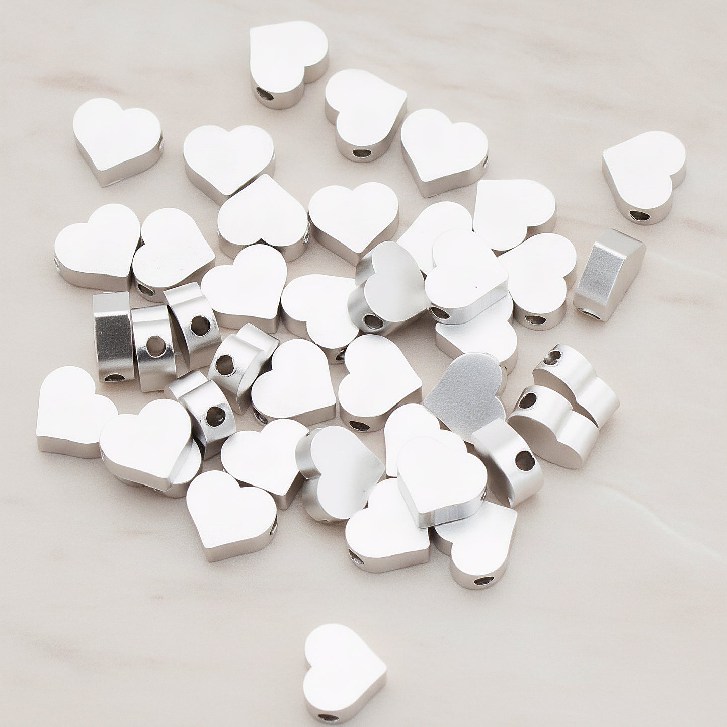Sharpen Heart Metal Bead, 6 Pc (BD.919-02)