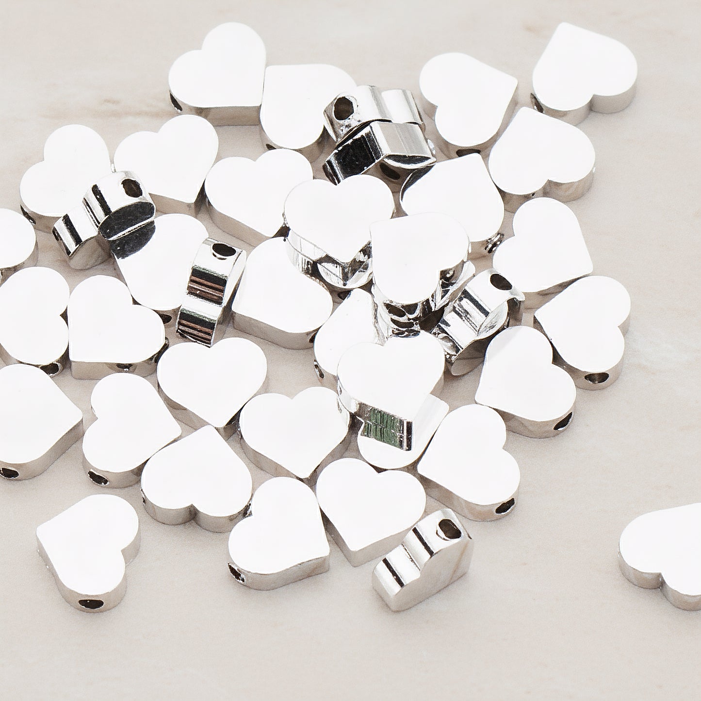 Sharpen Heart Metal Bead, 6 Pc (BD.919-02)