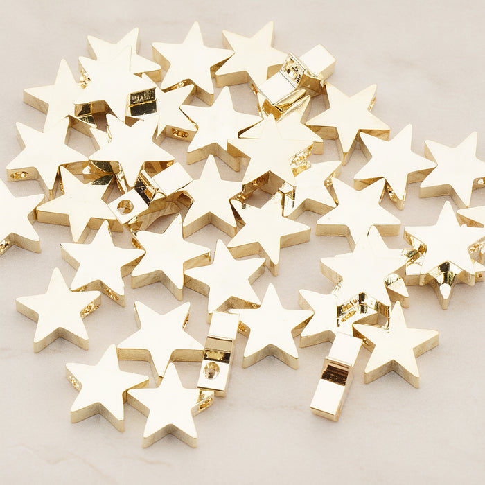 Sharpin Star Metal Bead, 6 Pc (BD.923-02)