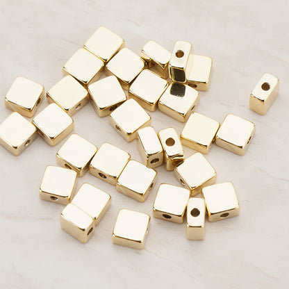 Square Cube Metal Bead, 6 Pc (BD.924)