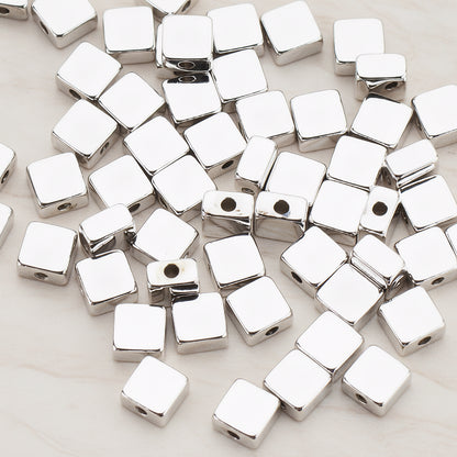 Square Cube Metal Bead, 6 Pc (BD.924)