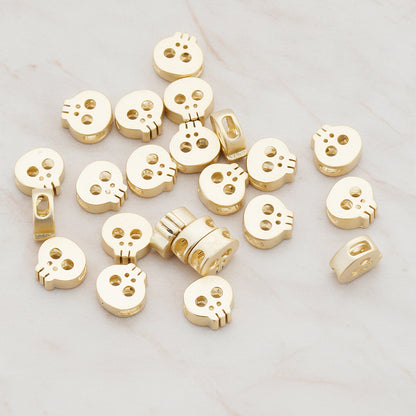 Tiny Skull Metal Bead, 2 Pc (BD.928)
