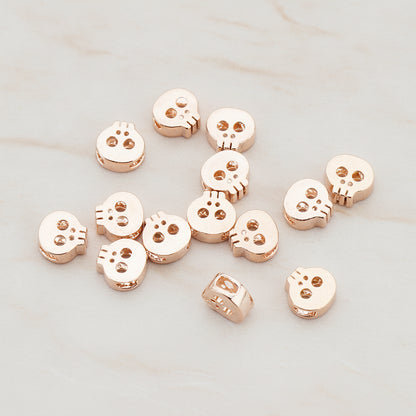 Tiny Skull Metal Bead, 2 Pc (BD.928)