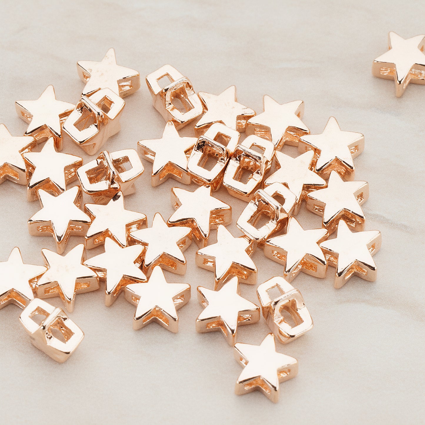Star Metal Bead, 6 Pc (BD.938)