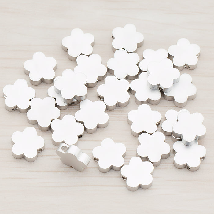 Large Cloud Flower Metal Bead, 4 Pc (BD.942-02)