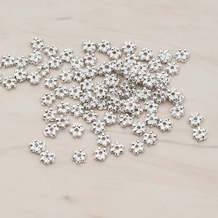 Mini Flower Metal Bead 3mm, 20 Pc (BD.953-01)