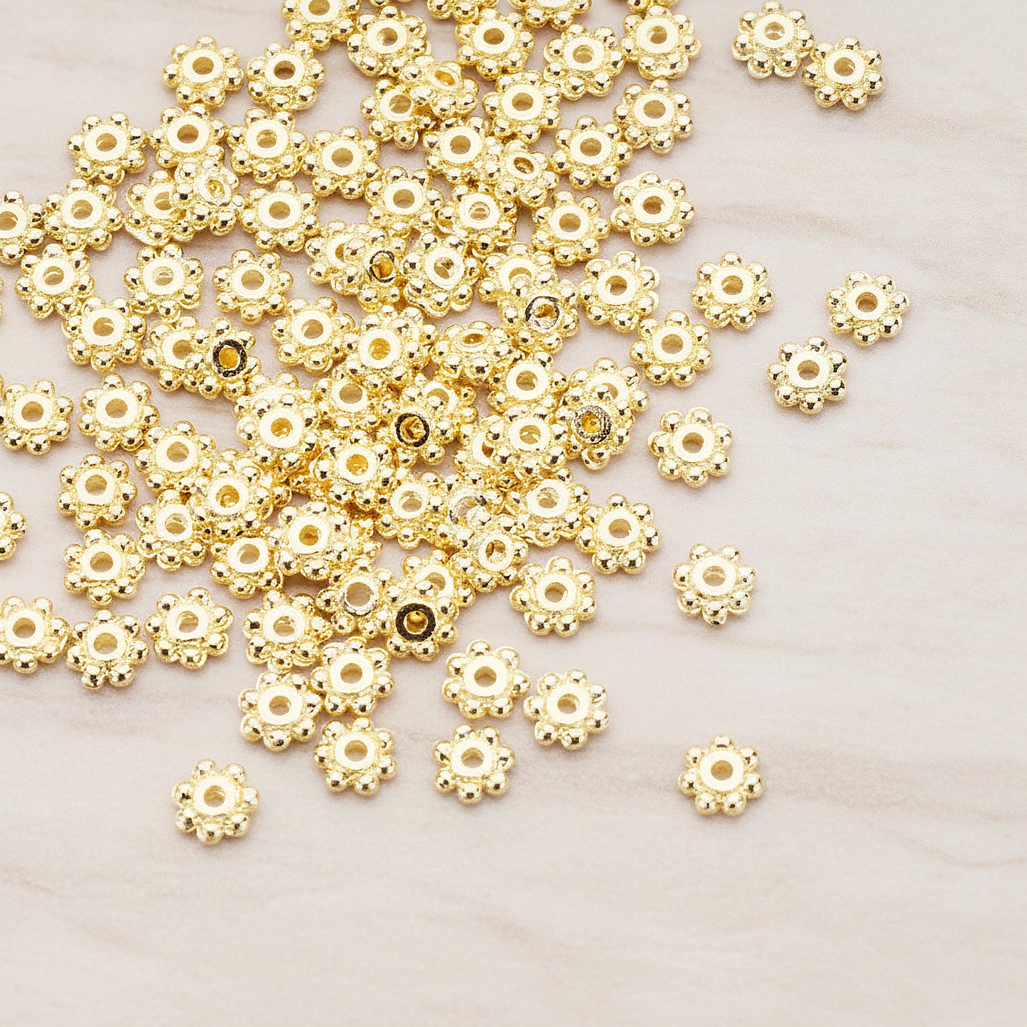 Mini Flower Metal Bead 4mm, 20 Pc (BD.953-02)