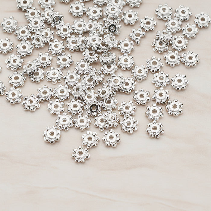 Mini Flower Metal Bead 4mm, 20 Pc (BD.953-02)