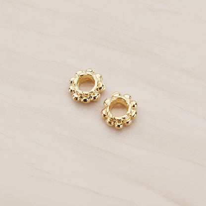 Dottend O Link Metal Bead 5mm, 10 Pc - Glossy Gold (BD.954)
