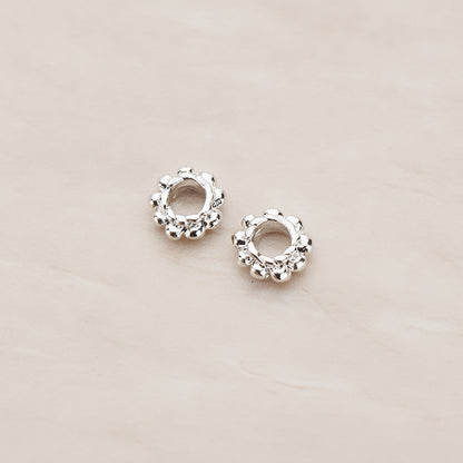 Dottend O Link Metal Bead 5mm, 10 Pc - Glossy Original Rhodium (BD.954)