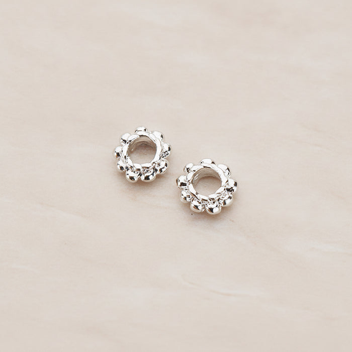 Dottend O Link Metal Bead 5mm, 10 Pc - Glossy Original Rhodium (BD.954)