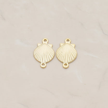 Scallop Seashell Connector, 2Pc (CN.131)