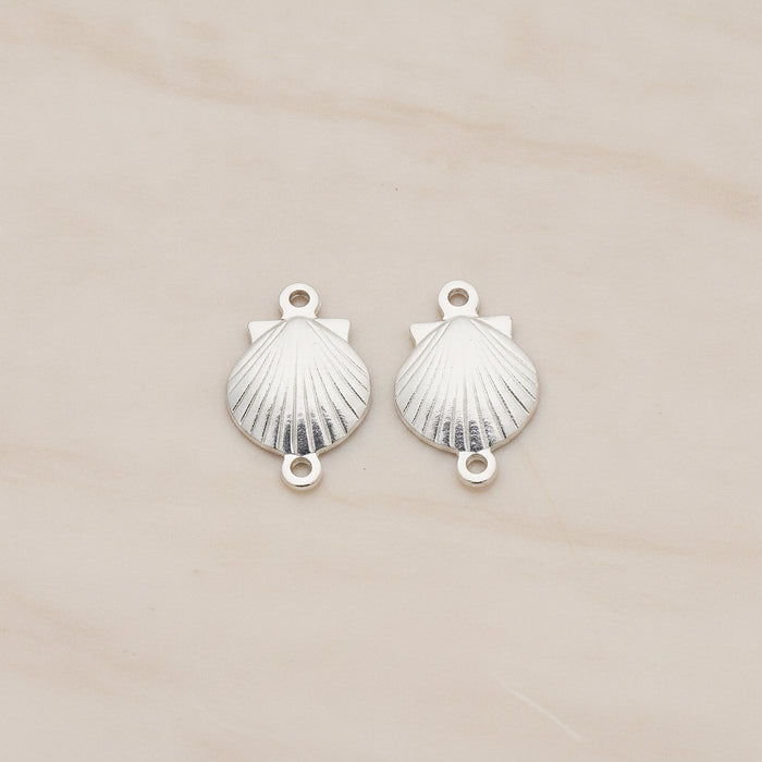 Scallop Seashell Connector, 2Pc (CN.131)