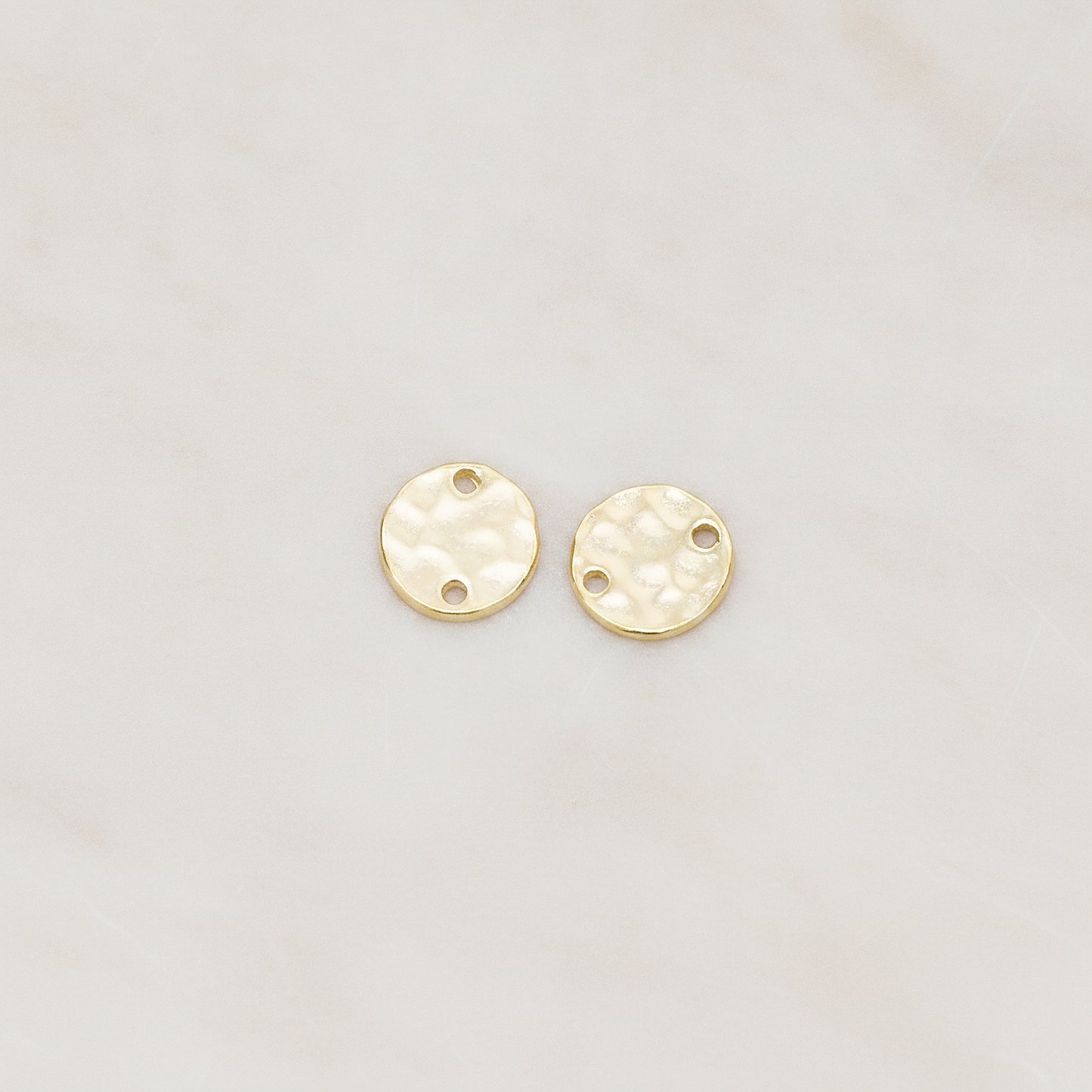 Hammered Mini Coin Connector, 4Pc (CN.136)