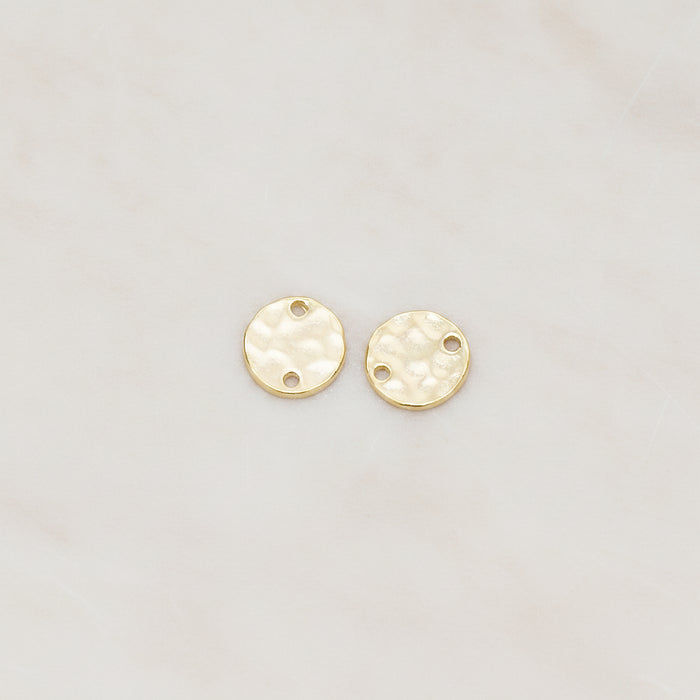 Hammered Mini Coin Connector, 4Pc (CN.136)