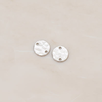 Hammered Mini Coin Connector, 4Pc (CN.136)
